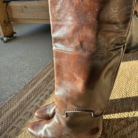 Botticelli 80s Dark Brown Leather Knee-High Boots Size 6.5 - Picture 16 of 16